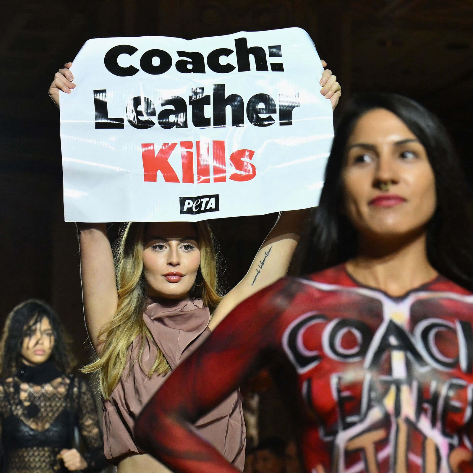 Peta’s runway protests put spotlight on fashion's love for leather